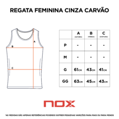Camiseta Regata Esportiva Feminina PRO | NOX - Cinza Carvão na internet