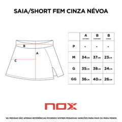 Saia Esportiva Feminina PRO | NOX - Cinza Névoa na internet