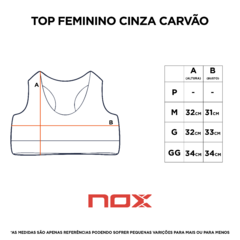 Top Esportivo Feminino PRO | NOX - Cinza Carvão na internet