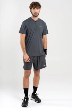 Camisa Polo Esportiva Masculina PRO | NOX - Cinza Carvão - NOX SPORT Brasil - Raquetes de Padel e Beach Tennis. Acessórios, Raqueteiras e Roupas para Padel e Beach Tennis.