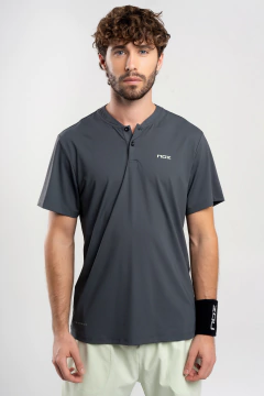 Camisa Polo Esportiva Masculina PRO | NOX - Cinza Carvão
