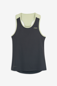 Camiseta Regata Esportiva Feminina PRO | NOX - Cinza Carvão - loja online