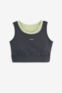 Top Esportivo Feminino PRO | NOX - Cinza Carvão - comprar online