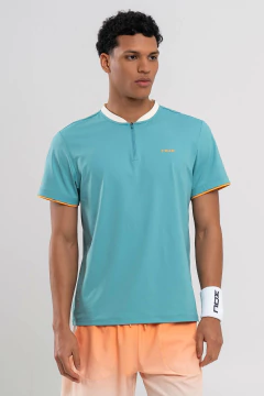 Imagem do Camisa Polo Esportiva Masculina Padel e Beach Tennis NOX Turquesa
