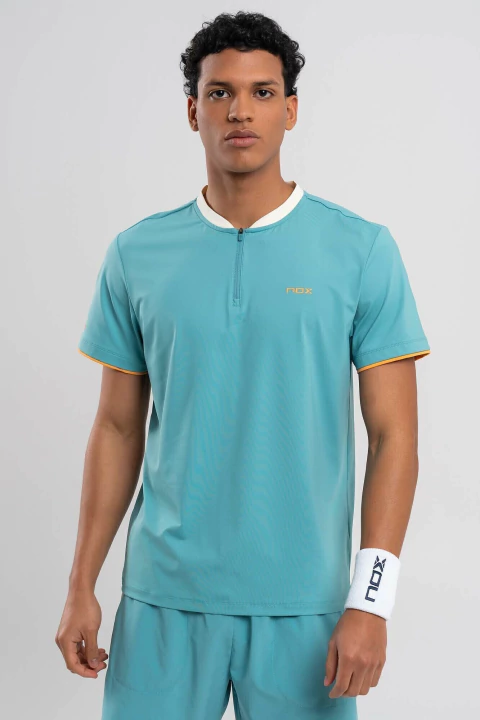 Camisa Polo Esportiva Masculina Padel e Beach Tennis NOX Turquesa - comprar online