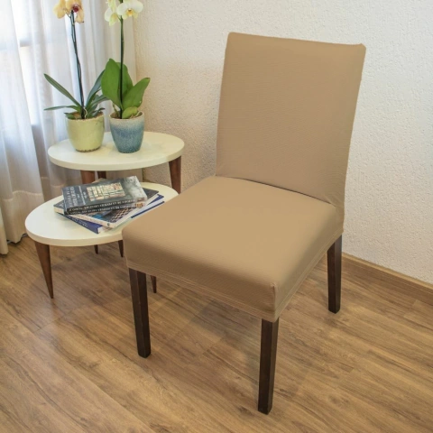 Capa De Cadeira De Jantar Especial - Areia
