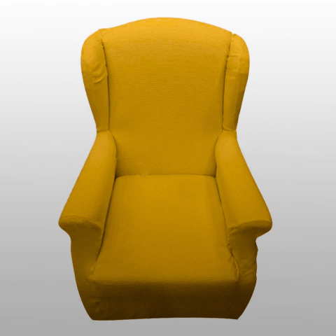 Capa Poltrona Berger Em Stretch - Amarelo Mostarda