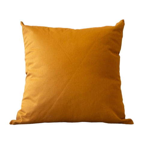 Capa de Almofada em tecido Sarja (Amarelo Açafrão)