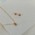 CONJUNTO GOTA VERMELHA CRAVEJADO COM ZIRCONIAS BANHADO A OURO 18K