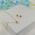CONJUNTO GOTA VERMELHA CRAVEJADO COM ZIRCONIAS BANHADO A OURO 18K - comprar online