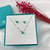 CONJUNTO VERDE CRISTAL DE CORAÇÃO DELICADO EM PRATA 925 - comprar online