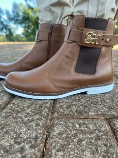 BOTINA FEMININA C/ELÁSTICO CARAMELO/ SHALINE