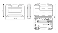 Imagem do JOGO DE SOQUETES ESTRIADOS ENCAIXE 1/2" 22 PEÇAS - TRAMONTINA