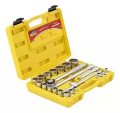 JOGO DE SOQUETES ESTRIADOS ENCAIXE 1/2" 22 PEÇAS - TRAMONTINA - comprar online