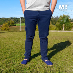 CALÇA SARJA C/ BOLSO CARGO - AZUL- PAMPA SUL - comprar online