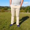 CALÇA SARJA C/BOLSO CARGO - BEGE-PAMPA SUL