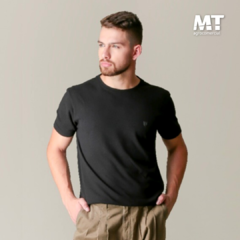 CAMISETA BÁSICA MASCULINA PRETA-PAMPA SUL