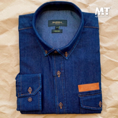 CAMISA MASCULINA/JEANS ESCURO/PAMPA SUL (LPS62/20VR)