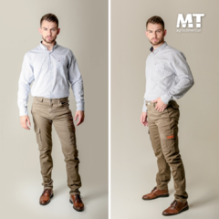 CALÇA CARGO MASCULINA - PAMPA SUL -MARROM ESCURO na internet