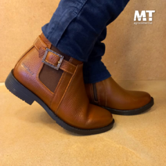 BOTINA FEMININA C/ ZÍPER COR WHISKY / ZEBU - MT Agrocomercial