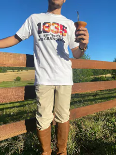 CAMISA ESTAMPADA 1835 BRANCA - PÁTRIA PAMPA - comprar online