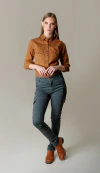 CALÇA CARGO FEMININA COM ELASTANO - PAMPA SUL - GRAFITE - comprar online