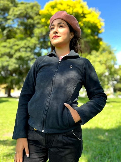 CASACO POLAR FEMININO PRETO