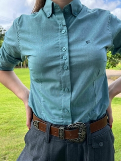 CAMISA FEMININA VERDE- PAMPA SUL na internet