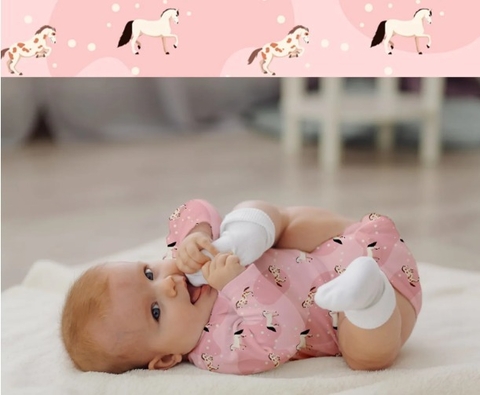 CONJUNTO BODY C/ BANDANA MANGA LONGA ROSA -EMPÓRIO HORSE - comprar online