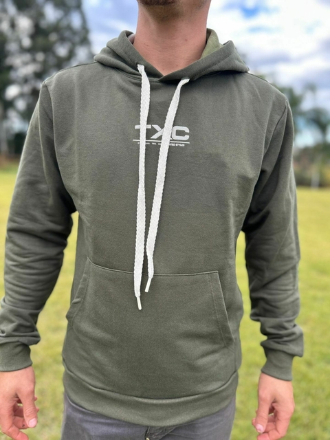 MOLETOM CANGURU C/CAPUZ VERDE MILITAR/TXC - comprar online