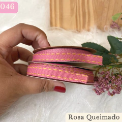 Fita decorativa jeans pespontada 10 mm com 10 metros - comprar online