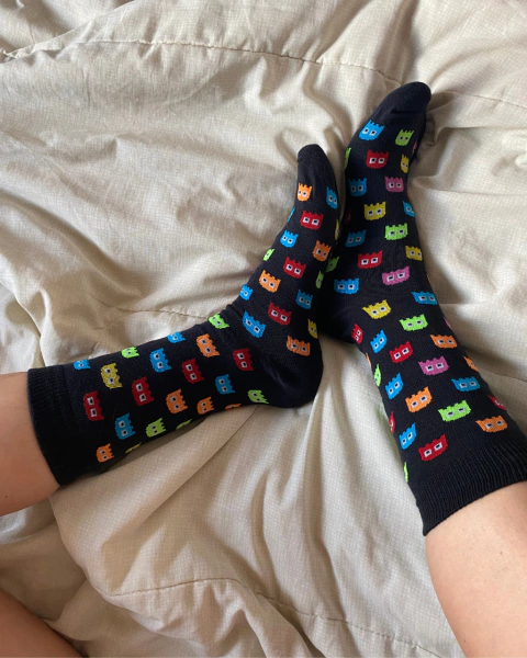 Meia de Algodão Fantasminha 8Bit - comprar online