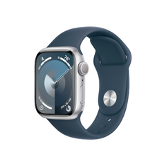 APPLE WATCH SERIES 9 41MM GPS SILVER AL SPORT BAND STORM BLUE - S/M