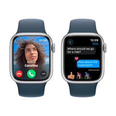 APPLE WATCH SERIES 9 41MM GPS SILVER AL SPORT BAND STORM BLUE - M/L en internet