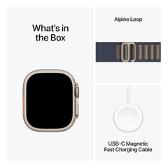 APPLE WATCH ULTRA 2 49MM TITANIUM BLUE ALPINE LOOP M