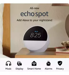 AMAZON ECHO SPOT CON ASISTENTE VIRTUAL ALEXA BLANCO en internet