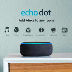 AMAZON ECHO DOT 3.ª GENERACION - PARLANTE INTELIGENTE CON ALEXA - CARBON - Flux Solutions