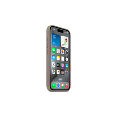 FUNDA PROTECTOR SILICONE CASE IPHONE 15 PRO MAGSAFE ORIGINAL - CLAY MARRÓN - Flux Solutions