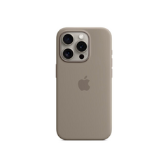FUNDA PROTECTOR SILICONE CASE IPHONE 15 PRO MAGSAFE ORIGINAL - CLAY MARRÓN
