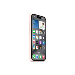 FUNDA APPLE SILICONA MAGSAFE IPHONE 15 PRO ROSA CLARO LIGHT PINK LISO en internet