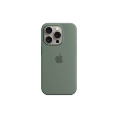 FUNDA PROTECTOR APPLE SILICONA MAGSAFE IPHONE 15 PRO CIPRÉS CRYPRESS LISO