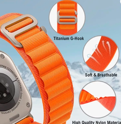 MALLA GENERICA APPLE WATCH ULTRA 49MM ALPINE LOOP NARANJA - comprar online