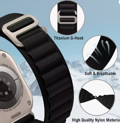 MALLA GENERICA APPLE WATCH ULTRA 49MM ALPINE LOOP NEGRA - comprar online
