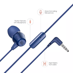 AURICULARES IN-EAR JBL MANOS LIBRES C50HI AZUL - Flux Solutions