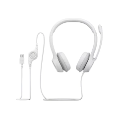 Imagen de AURICULARES HEADSET LOGITECH H390 USB BLANCO CON MICRÓFONO