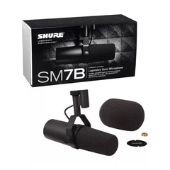 MICRÓFONO DINÁMICO SHURE SM7B DE ESTUDIO PODCAST COLOR NEGRO - Flux Solutions