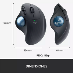 Imagen de MOUSE LOGITECH ERGO M575 - GRIS