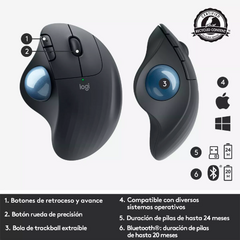 MOUSE LOGITECH ERGO M575 - GRIS - tienda online