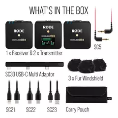 MICRÓFONOS RODE WIRELESS GO II CONDENSADOR OMNIDIRECCIONAL - comprar online