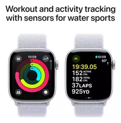 APPLE WATCH SERIES 10 42MM ALUMINIO SILVER AL BLUE GPS - Flux Solutions